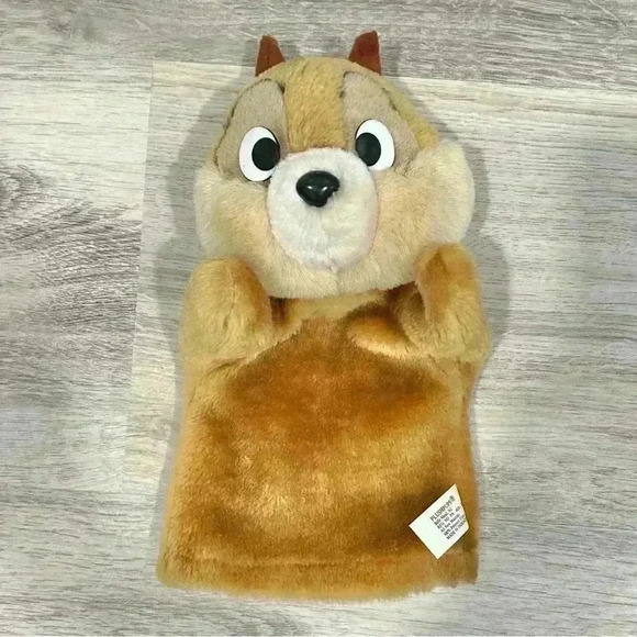Vintage 1999 Plushpups Chip Chipmunk Plush Hand Puppet Toy 11" Washable - Picture 1 of 6
